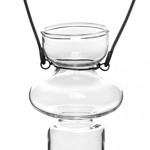 Product Mini glass vases hanging vase metal bracket glass decoration H10.5cm 4pcs