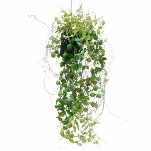 Floristik24 Hanging plant in a pot Artificial green plant Hanging basket