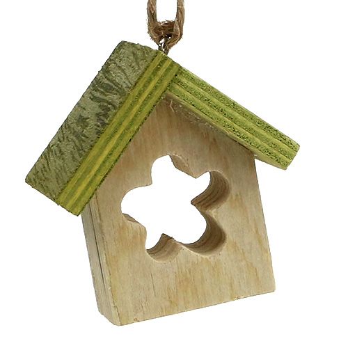 Floristik24 Hanger decoration house wood 5.5cm x 4cm x 6cm 6pcs