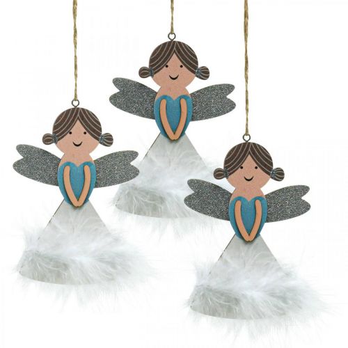 Floristik24 Christmas decoration figures Christmas tree decorations wood 14.5x10cm 6pcs