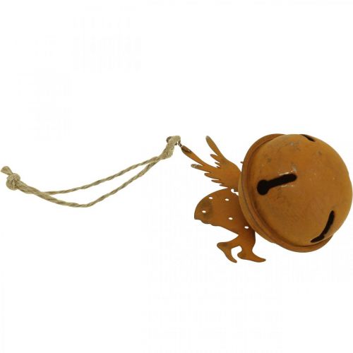 Floristik24 Christmas bell deco angel rust deco hanger H10cm 4pcs