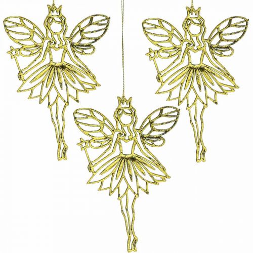 Floristik24 Christmas tree decoration elf fairies pendant golden H15cm 16 pcs