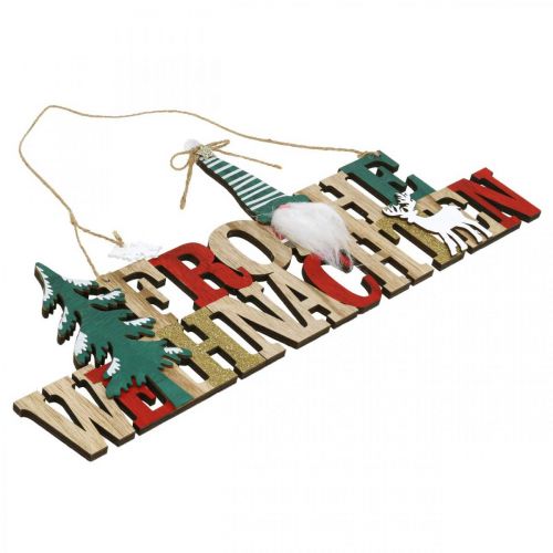 Product Wooden lettering Merry Christmas door decoration Christmas
