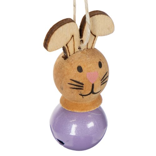 Product Wooden Easter Bunny Decoration Pendants for Spring and Easter Tree, 4cm, 12 Pieces