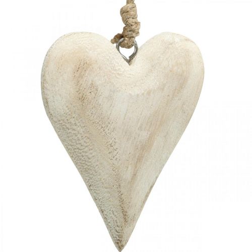 Product Heart made of wood, decorative heart for hanging, heart decoration H13cm 4pcs