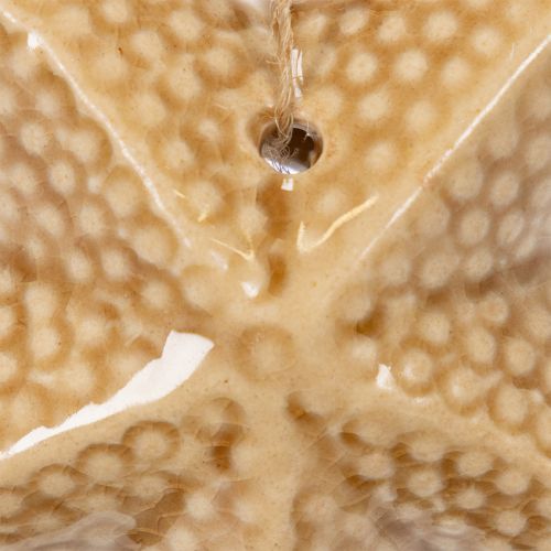 Product Ceramic starfish decoration for hanging, for a maritime flair, summer decoration for the home, 12cm, 2 pieces