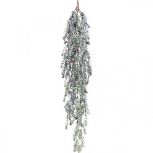 Floristik24 Christmas branch for hanging pine cones snowed 110cm