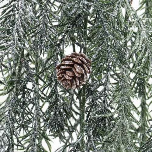 Product Christmas branch for hanging pine cones snowed 110cm