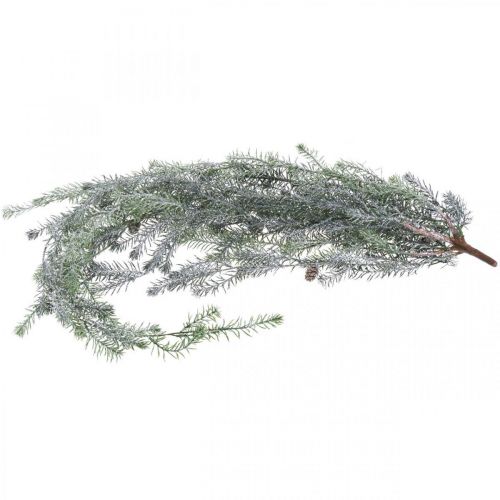 Floristik24 Christmas branch for hanging pine cones snowed 110cm