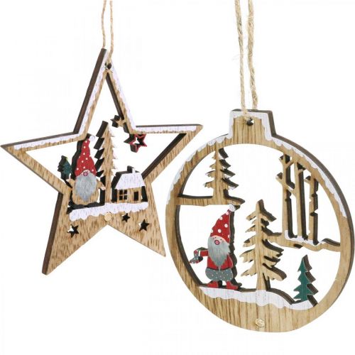 Product Christmas pendant Christmas tree decorations gnome 8/10cm 12pcs