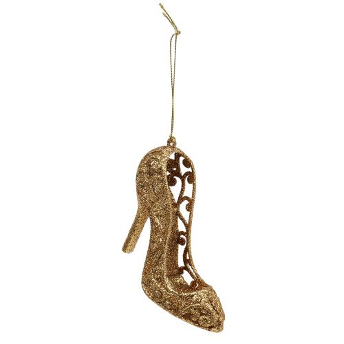 Floristik24 Golden pumps for hanging 9cm
