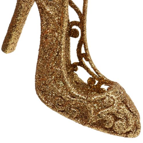 Floristik24 Golden pumps for hanging 9cm