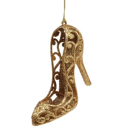 Floristik24 Golden pumps for hanging 9cm