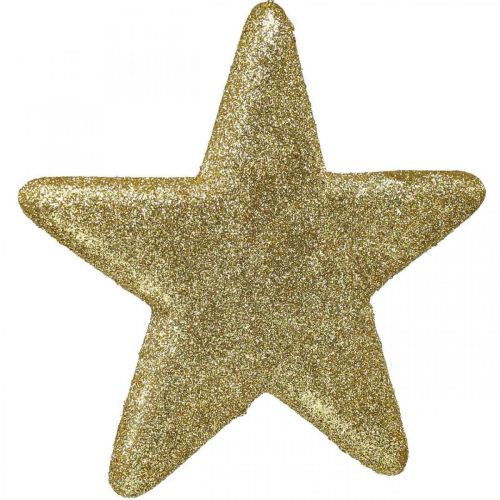 Product Christmas decoration star pendant golden glitter 18.5cm 4pcs