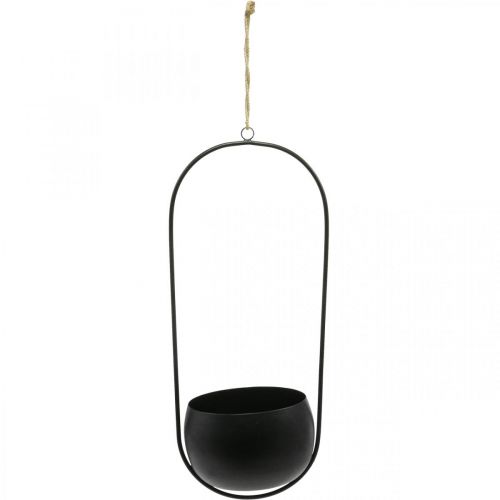 Product Hanging basket metal hanging basket flowers zinc black Ø15cm