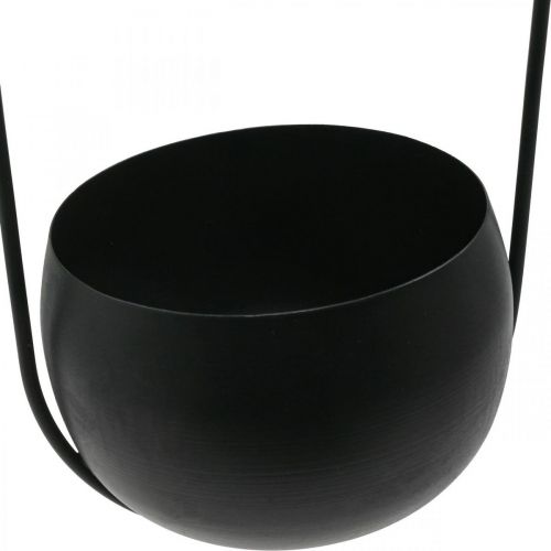 Product Hanging basket metal hanging basket flowers zinc black Ø15cm