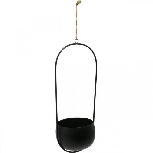 Product Hanging basket metal hanging basket flowers zinc black Ø15cm