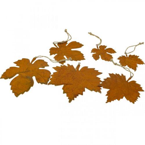 Floristik24 Autumn Decoration Leaves Metal Rust-Look Maple Leaf 6 Pcs