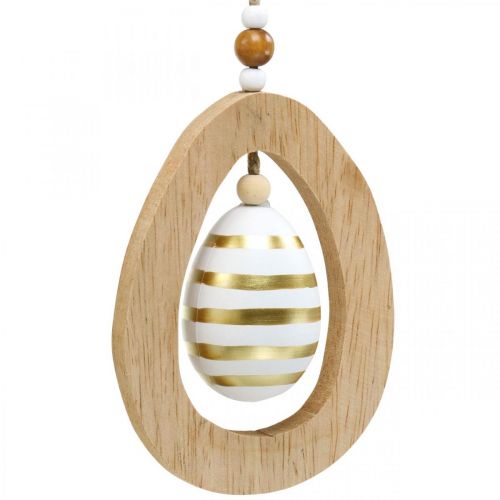 Product Easter egg to hang up with pattern eggs Easter decoration H12cm 3pcs