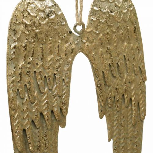 Product Angel Wing Deco Pendant Christmas Golden 14.5×9cm 4pcs