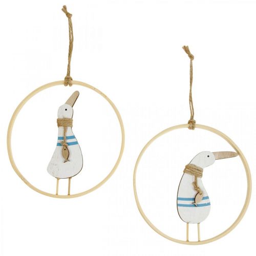 Floristik24 Hanging decoration window decoration hanger maritime decoration duck Ø15cm 4 pieces