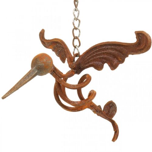 Product Hummingbird garden decoration patina metal bird for hanging 24×19cm