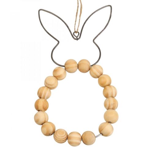 Product Decorative Pendant Rabbits Decorative Wood Beads Metal 8.5cm×18cm 4 pcs