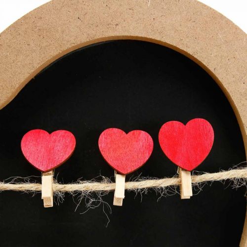 Product Wall decoration heart photo holder memo holder 10 clips 30cm