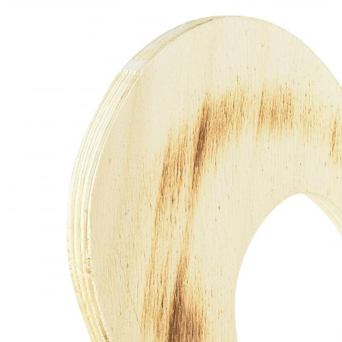 Product Decorative heart wood decoration heart in heart burnt natural 25x25cm