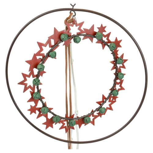 Product Hanging decoration Christmas decoration ring metal wood vintage Ø19cm