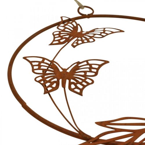 Floristik24 Window decoration spring, hanging decoration wall metal rust look 18/18.5cm 3pcs