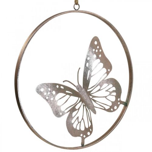 Product Wall decoration butterfly decoration metal ring rose Ø38cm