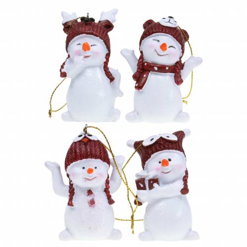 Floristik24 Christmas tree decorations snowman to hang 8cm 4pcs