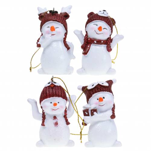 Floristik24 Christmas tree decorations snowman to hang 8cm 4pcs