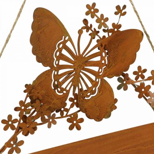 Floristik24 Deco sign welcome to hang up rust look 25×18/21cm 2pcs