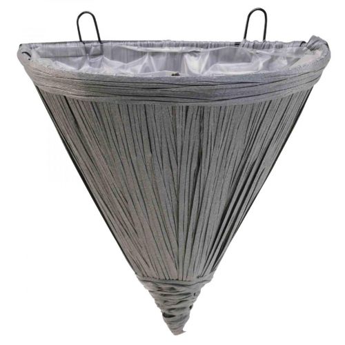 Floristik24 Hanging pot gray Flower pot for hanging wall light 30×17cm