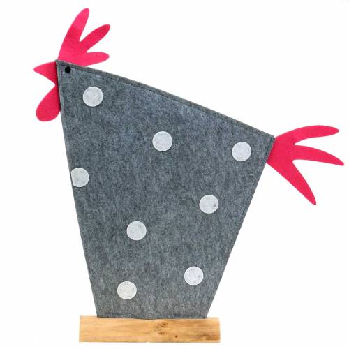 Floristik24 Decorative tap made of felt with dots gray, white, pink 57cm x 7cm H58.5cm window decoration