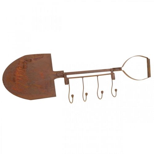 Hook strip patina decoration shovel garden decoration 4 hooks 62cm