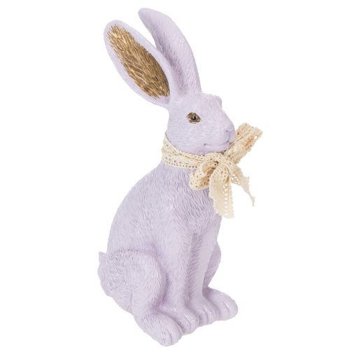 Easter bunny decorative figure with bow for stylish Easter decoration in the home, 27cm
