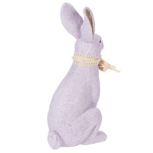 Product Easter bunny decorative figure with bow for stylish Easter decoration in the home, 27cm