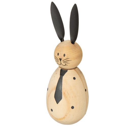Product Wooden-look rabbit decorative figurine for calm and timeless decoration, 15cm, 2 pieces