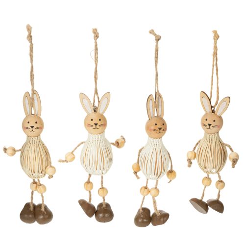 Floristik24 Easter Bunny Decoration Hanging Ornaments for Festive Easter Decoration 12cm 4 Pieces