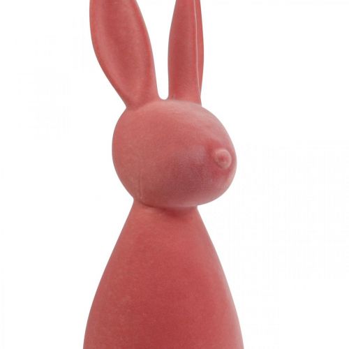 Floristik24 Decorative Easter Bunny – 2nd Choice – Flocked Orange Apricot H69cm