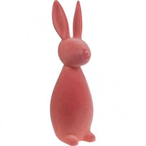 Floristik24 Decorative Easter Bunny – 2nd Choice – Flocked Orange Apricot H69cm