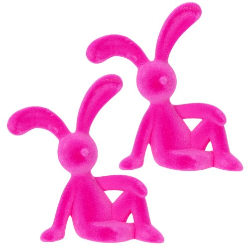 Product Decorative sitting rabbit as a spring decoration highlight for living room or office, 22cm, 2 pieces