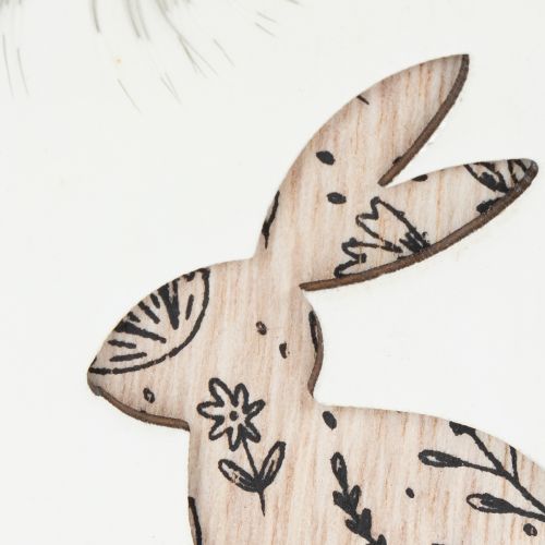 Product Wooden Easter Eggs for Hanging, White and Black, 10cm, 6 Pieces