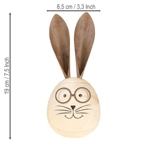 Product Decorative rabbit with a humorous design, a friendly eye-catcher, 19cm, 2 pieces