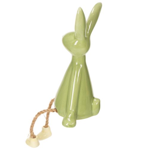 Product Ceramic Easter Bunny Decorative Shelf Sitter for a Cheerful Atmosphere, 22cm, 2 Pieces