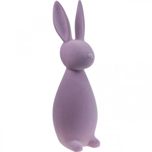 Floristik24 Decorative Easter Bunny – 2nd Choice – Flocked Lilac H69cm