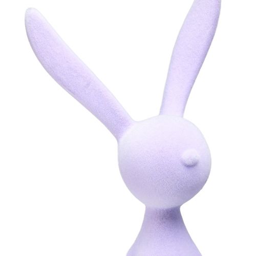 Floristik24 Edge Stool Rabbit Flocked Easter Bunny Sitting – 2nd Choice – Lilac 56cm
